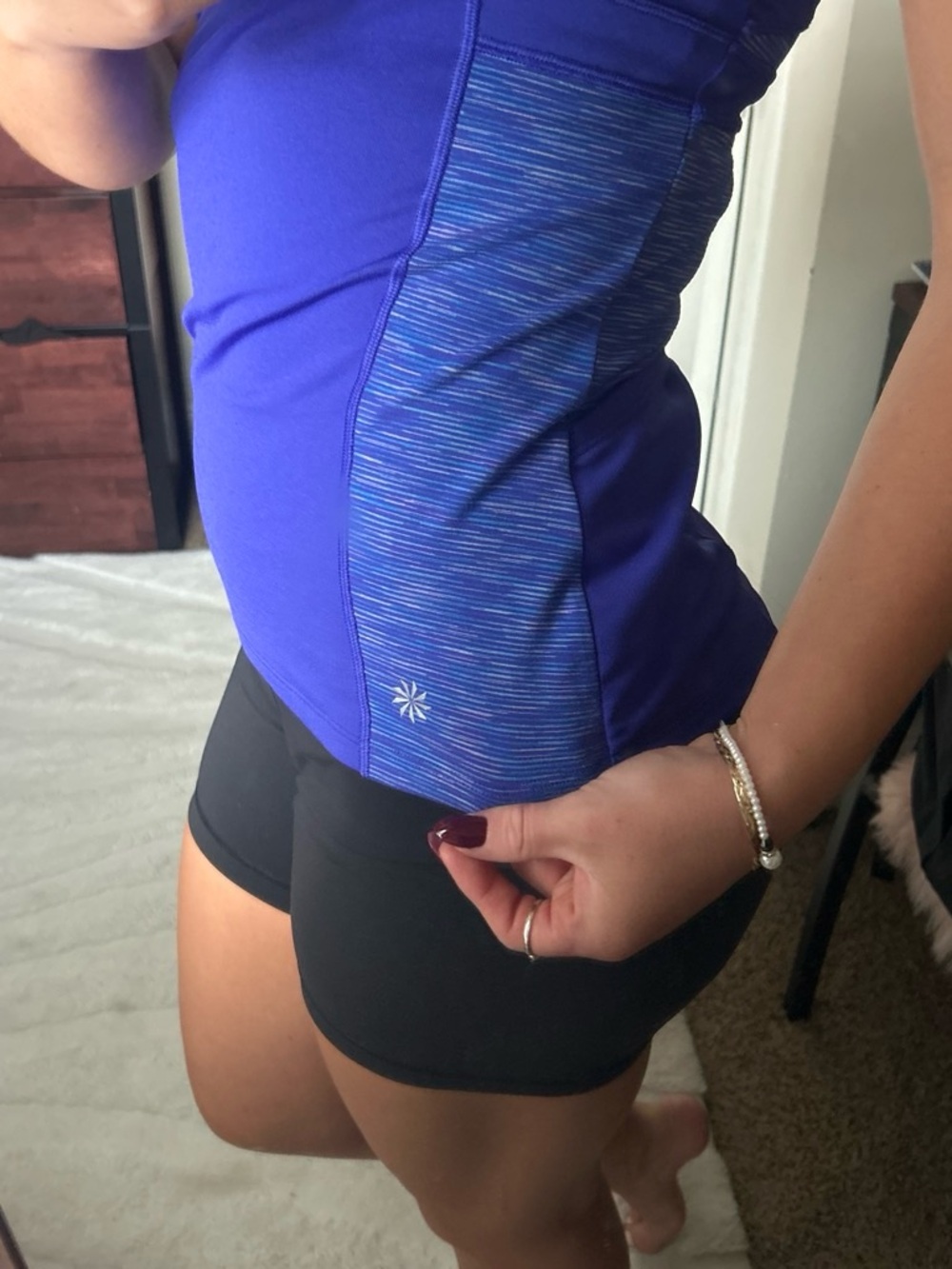 Performance Racerback Tank Top - Blue - Picture 2 of 3